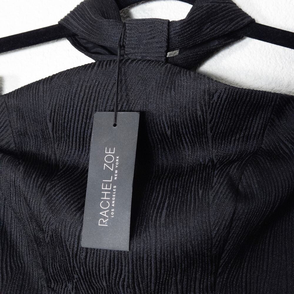 Rachel Zoe Cocktail Dress Sleeveless Black Size 2 Sleek Glam Party NWT - Picture 3 of 8